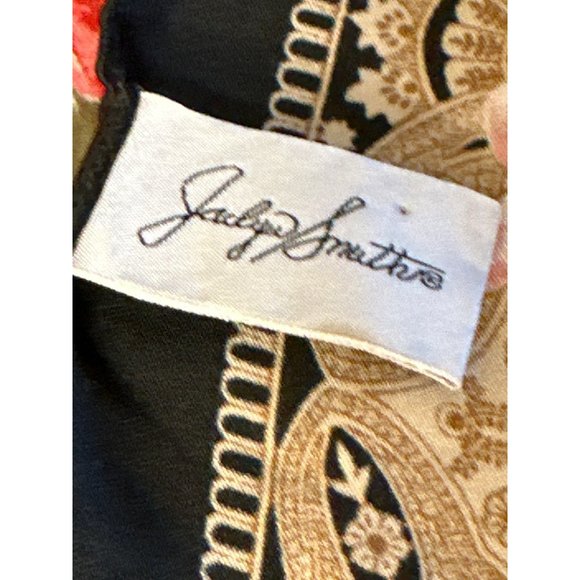 Jaclyn Smith Italy Floral Scarf Roses Paisley Trimmed in Black Gold Neck warmer - Picture 4 of 9